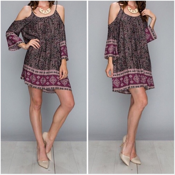 THE EDGY SHOP Dresses & Skirts - hp • Festival Cold Shoulder Dress